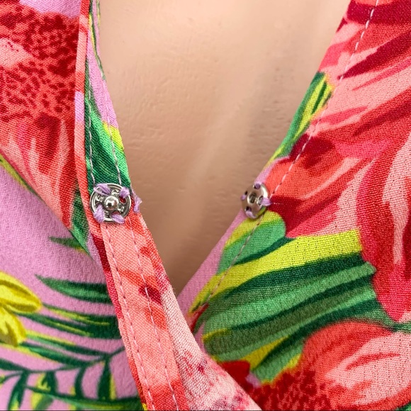 Lost + Wander Pink Floral Wrap Cropped Top - Picture 6 of 11